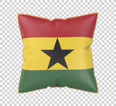 Pillow with the flag of Ghana Stock Illustration