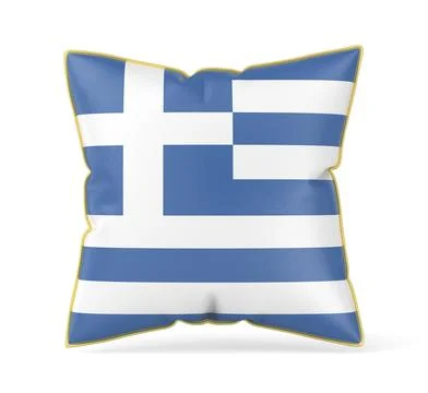 Pillow with the flag of Greece Stock Illustration