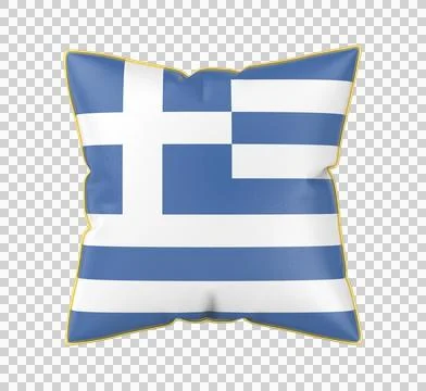 Pillow with the flag of Greece Stock Illustration