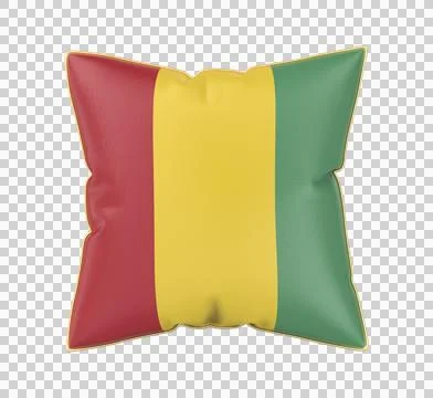 Pillow with the flag of Guinea Illustration