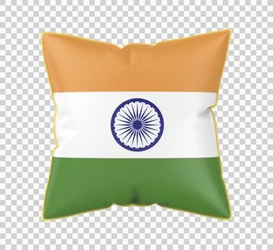 Pillow with the flag of India Stock Illustration