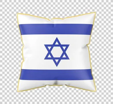 Pillow with the flag of Israel Stock Illustration