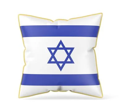 Pillow with the flag of Israel Stock Illustration