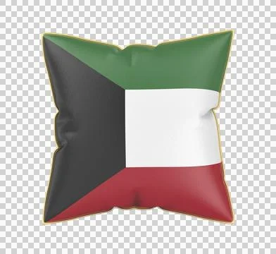 Pillow with the flag of Kuwait Stock Illustration