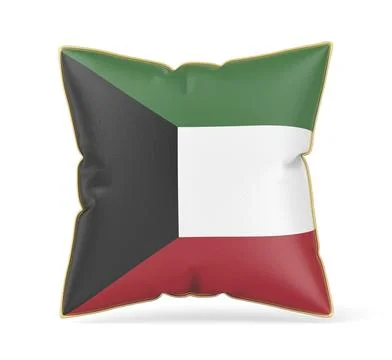 Pillow with the flag of Kuwait Stock Illustration