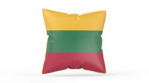 Pillow with the flag of Lithuania Stock Footage 341767412