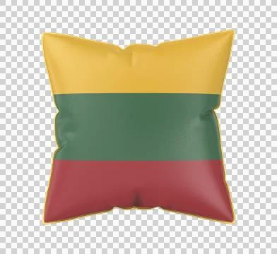 Pillow with the flag of Lithuania Illustration