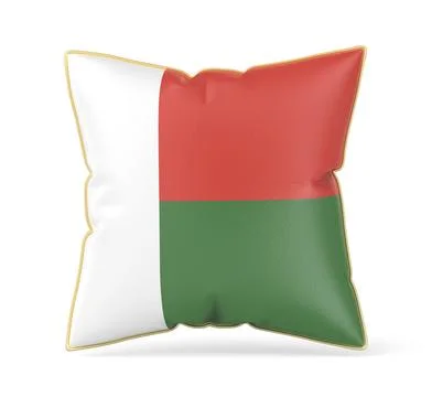 Pillow with the flag of Madagascar Stock Illustration