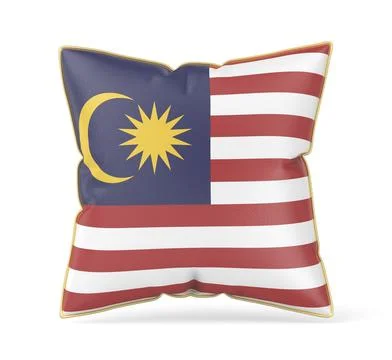 Pillow with the flag of Malaysia Stock Illustration