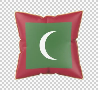 Pillow with the flag of the Maldives Illustration