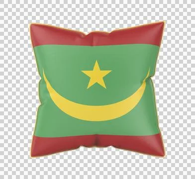 Pillow with the flag of Mauritania Illustration