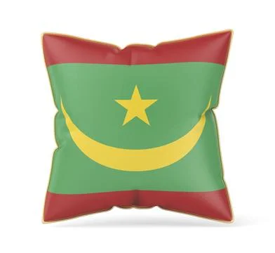 Pillow with the flag of Mauritania Illustration
