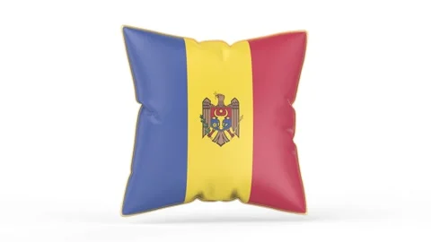 Pillow with the flag of Moldova Stock Footage 342100872