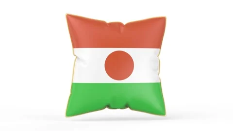 Pillow with the flag of Niger Stock Footage 340545496