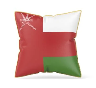 Pillow with the flag of Oman Illustration