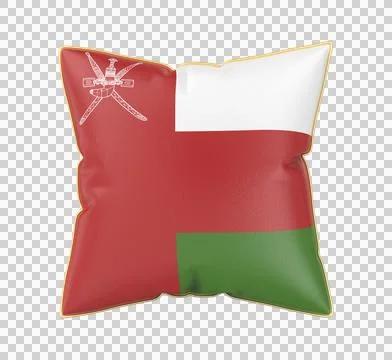 Pillow with the flag of Oman Illustration