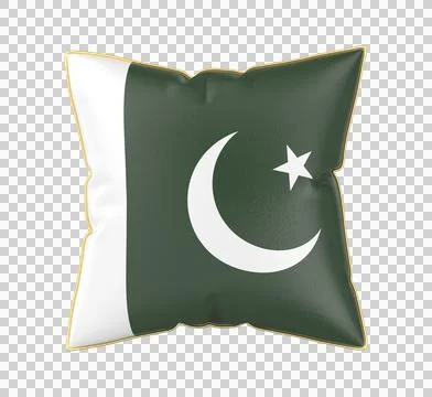 Pillow with the flag of Pakistan Illustrazione stock