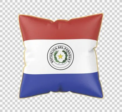 Pillow with the flag of Paraguay Illustration