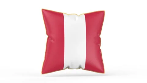 Pillow with the flag of Peru Video stock 340545587