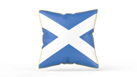 Pillow with the flag of Scotland Video stock 342265974