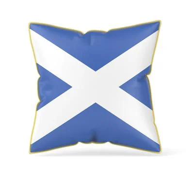 Pillow with the flag of Scotland Illustration