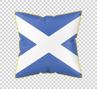 Pillow with the flag of Scotland Illustration