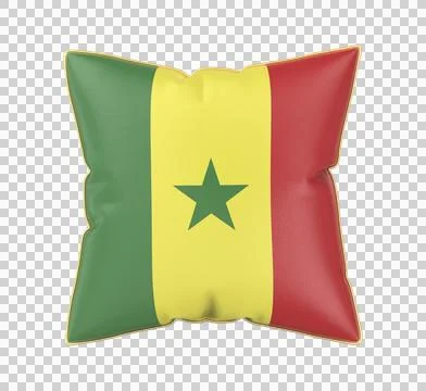 Pillow with the flag of Senegal Stock Illustration