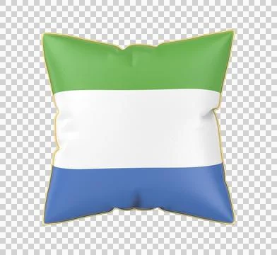 Pillow with the flag of Sierra Leone Illustrazione stock