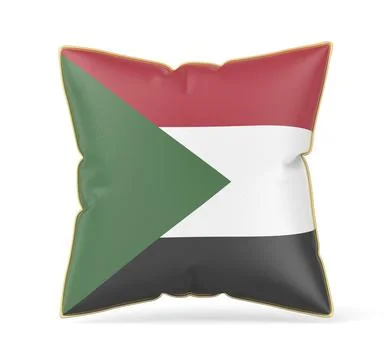Pillow with the flag of Sudan Illustration