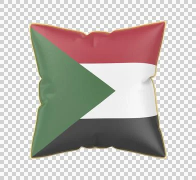 Pillow with the flag of Sudan Illustration
