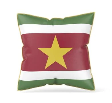 Pillow with the flag of Suriname Illustration