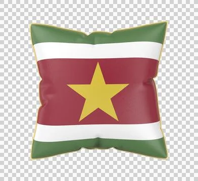 Pillow with the flag of Suriname Illustration