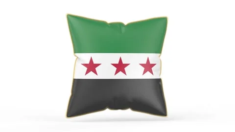 Pillow with the flag of Syria Stock Footage 340545586