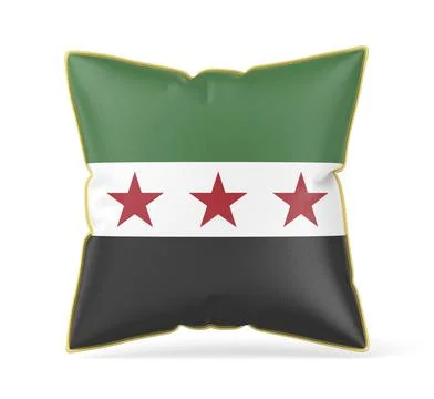 Pillow with the flag of Syria Illustration
