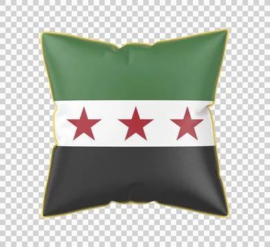 Pillow with the flag of Syria Illustration