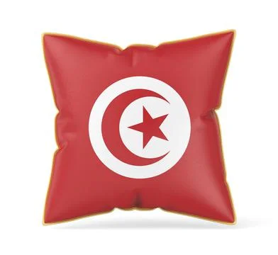 Pillow with the flag of Tunisia Stock Illustration