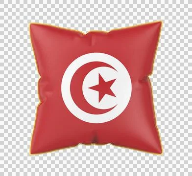 Pillow with the flag of Tunisia Stock Illustration