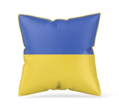 Pillow with the flag of Ukraine Stock Illustration