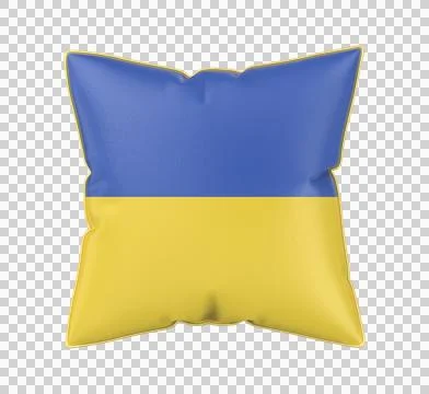 Pillow with the flag of Ukraine Stock Illustration