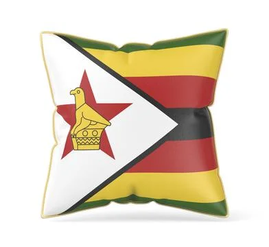 Pillow with the flag of Zimbabwe Stock Illustration