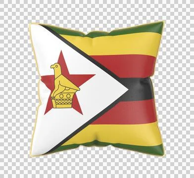 Pillow with the flag of Zimbabwe Stock Illustration
