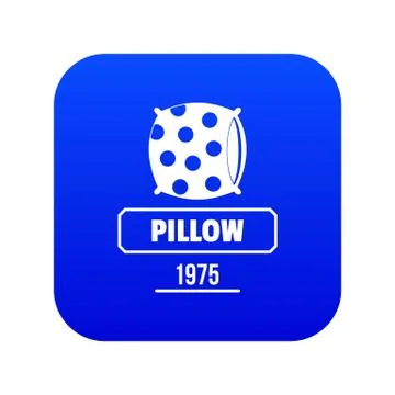 Pillow icon blue vector Illustrazione stock