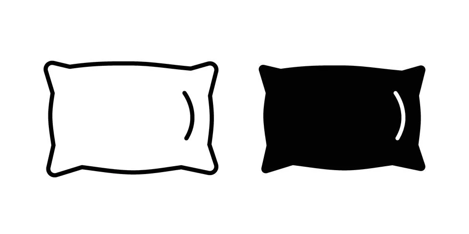 Pillow icon bundle for website design projects Stock Illustration