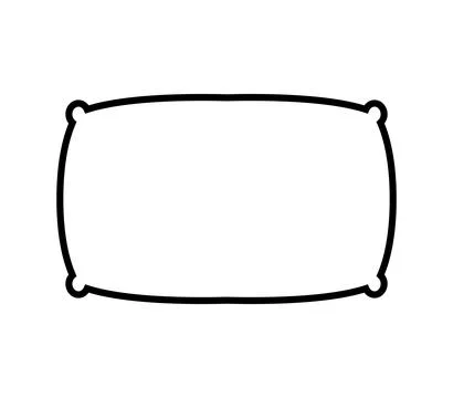 Pillow icon illustrated in vector on white background 스톡 일러스트