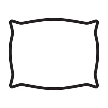 Pillow icon vector for graphic design, logo, website, social media, mobile ap Stock Illustration