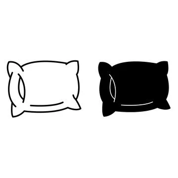 Pillow icon. Vector Illustration of Rest and Sleep. Healthy lifestyle Stock Illustration