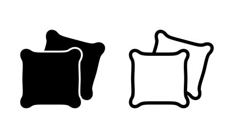Pillow icon vector. Pillow logo.fluffy pillow Stock-Illustration