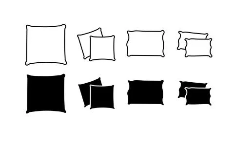 Pillow icon vector for web and mobile app. Pillow sign and symbol. Stock Illustration