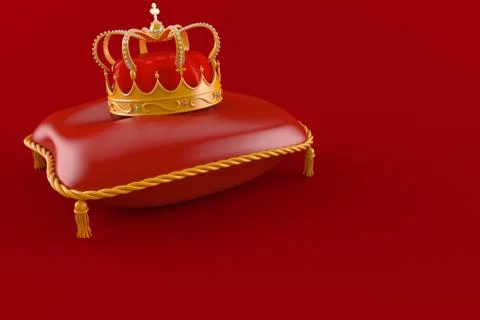 Pillow king with crown Stock Illustration