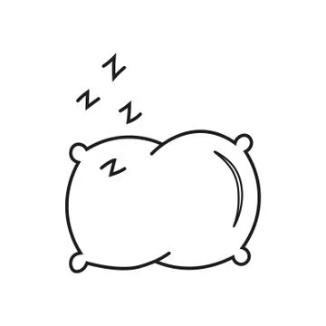 Pillow line vector icon Stock Illustration
